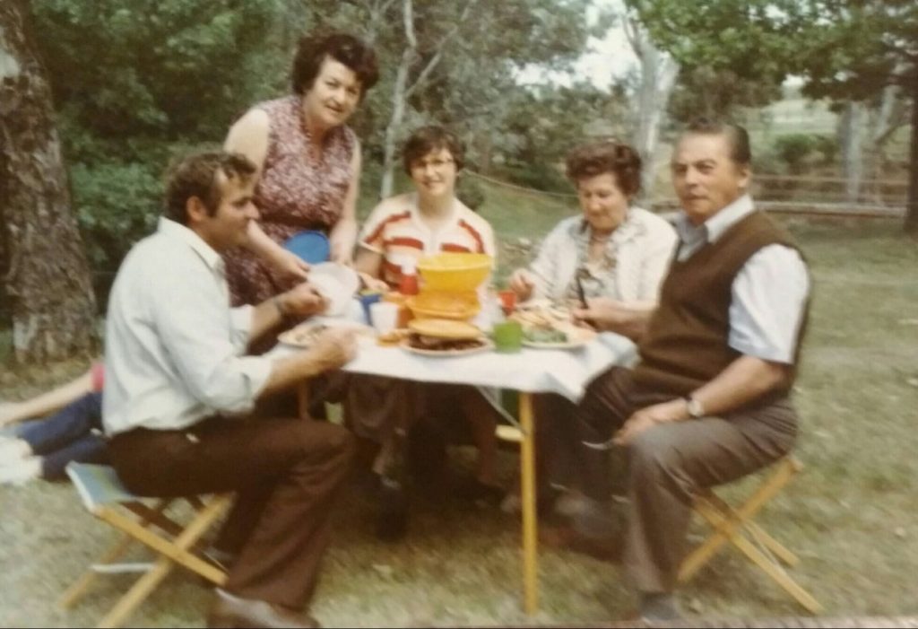 Lui Mazzarol, Delia Zampin, Terry Zampin, Bruna Basso, Nico Zampin, c 1965